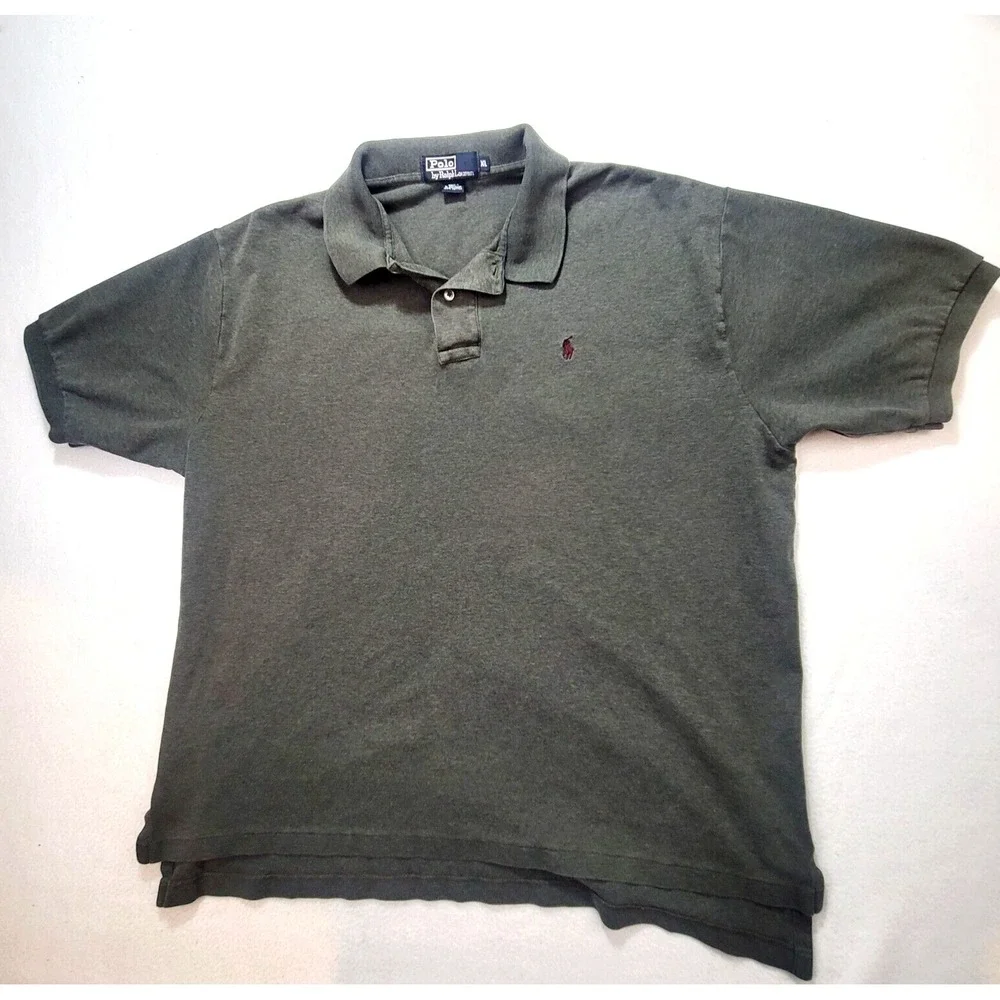 Polo Ralph Lauren‎ Men's Medium Dark Gray Short Sleeve Polo Shirt